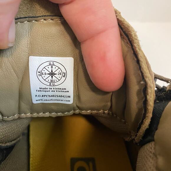 Oboz Women's Hiking Boots Hazel Mid Leather Tan Brown Size 8 Trail Outdoor - Picture 6 of 9